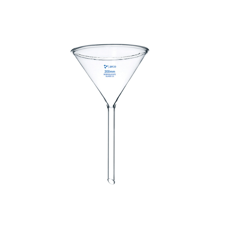 Funnel Plain, Long Stem, Borosilicate Glass