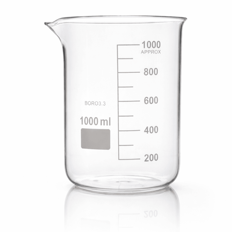 Borosilicate Glass Beaker Boro 3.3 (25ml–5000ml), Non-Branded Laboratory Beaker