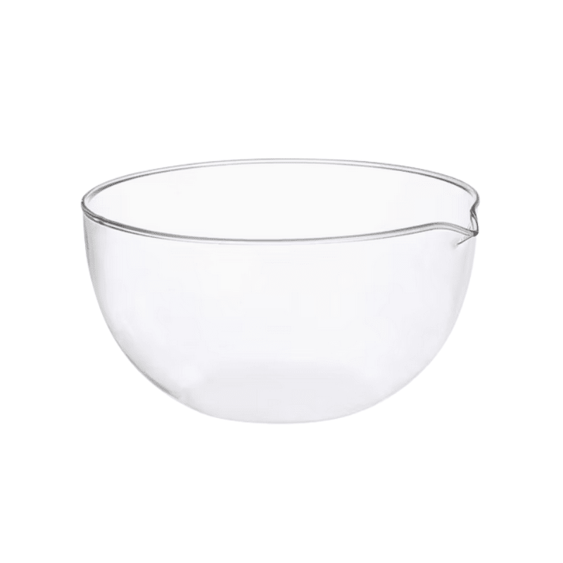 Evaporation dish,Flat-bottom ,With spout, boro 3.3 Glass