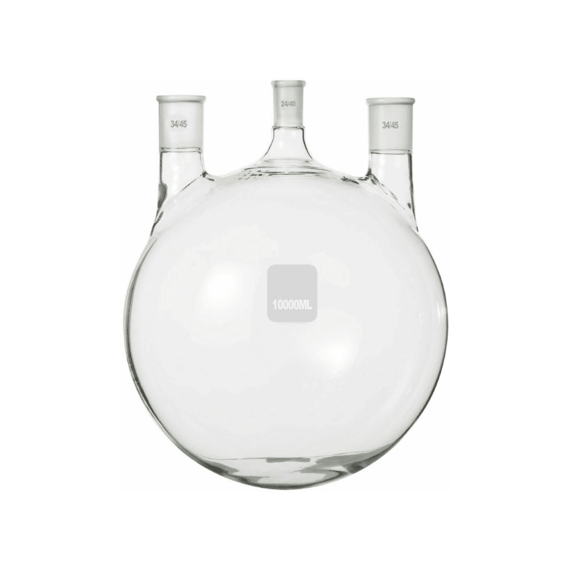 Round Bottom Boiling Flask 3-Neck, S = B34 - C = B24 - 10L
