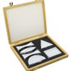 Acrylic Prisms and Lenses, 6 Pcs - Wooden Storage Box
