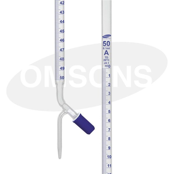 Burette Glass, PTFE Rotaflow Needle Valve - Class A