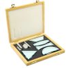 Glass Prisms and Lens Set, 7 Pcs - Wooden Storage Box