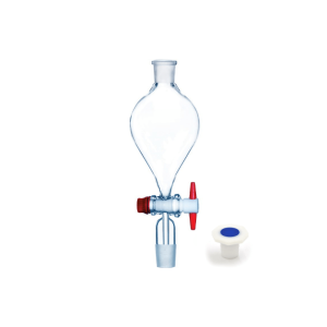 Seperating Funnel with PTFE Stopcock, PP Stopper, Stem in Cone, Socket and Cone 24/29