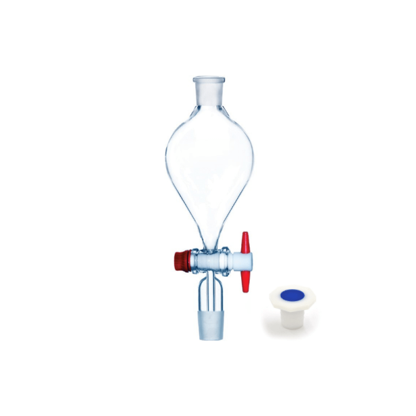 Seperating Funnel with PTFE Stopcock, PP Stopper, Stem in Cone, Socket and Cone 24/29