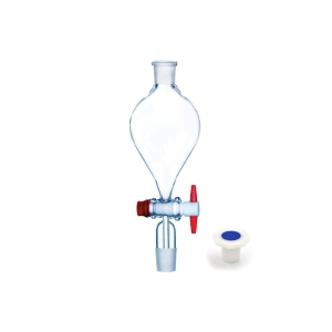 Seperating Funnel with PTFE Stopcock, PP Stopper, Stem in Cone, Soclet and Cone 19/26
